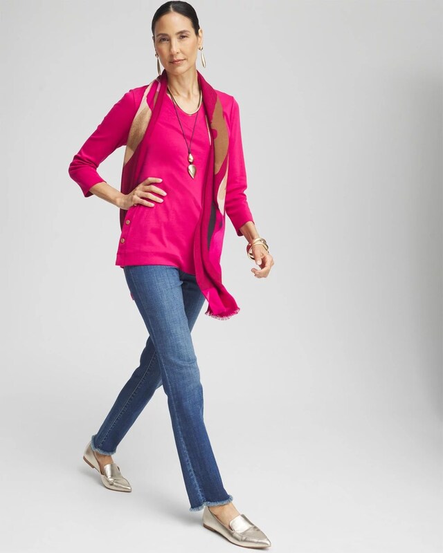 V-neck Button Detail Tunic - image 2